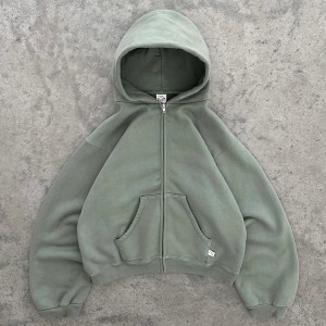 Akimbo Zip-Up Hoodie Olive | VHTY-90816